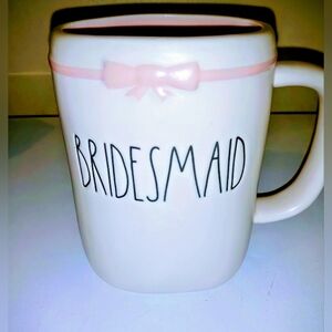 Rae Dunn Brides Maid Large Artisan Collection Pink And White Mug